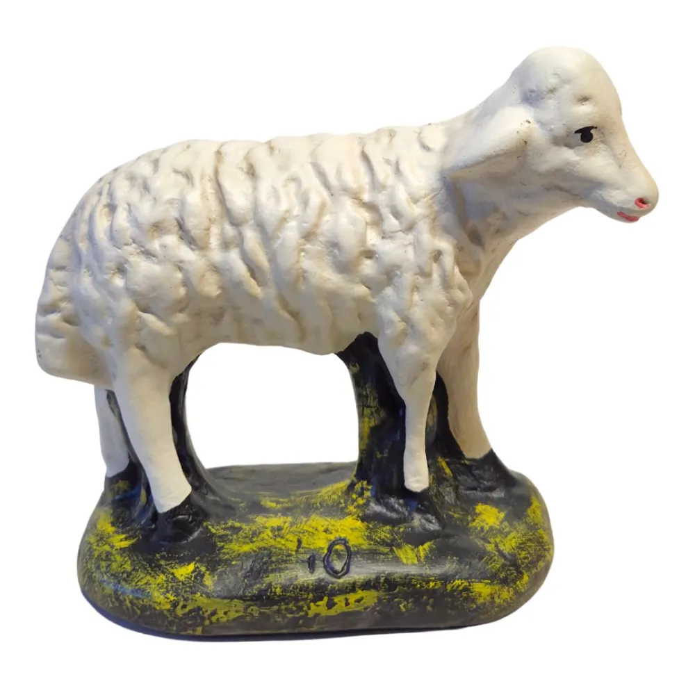 Set of 3 Sheep in Plaster, 40 cm Nativity Figures
