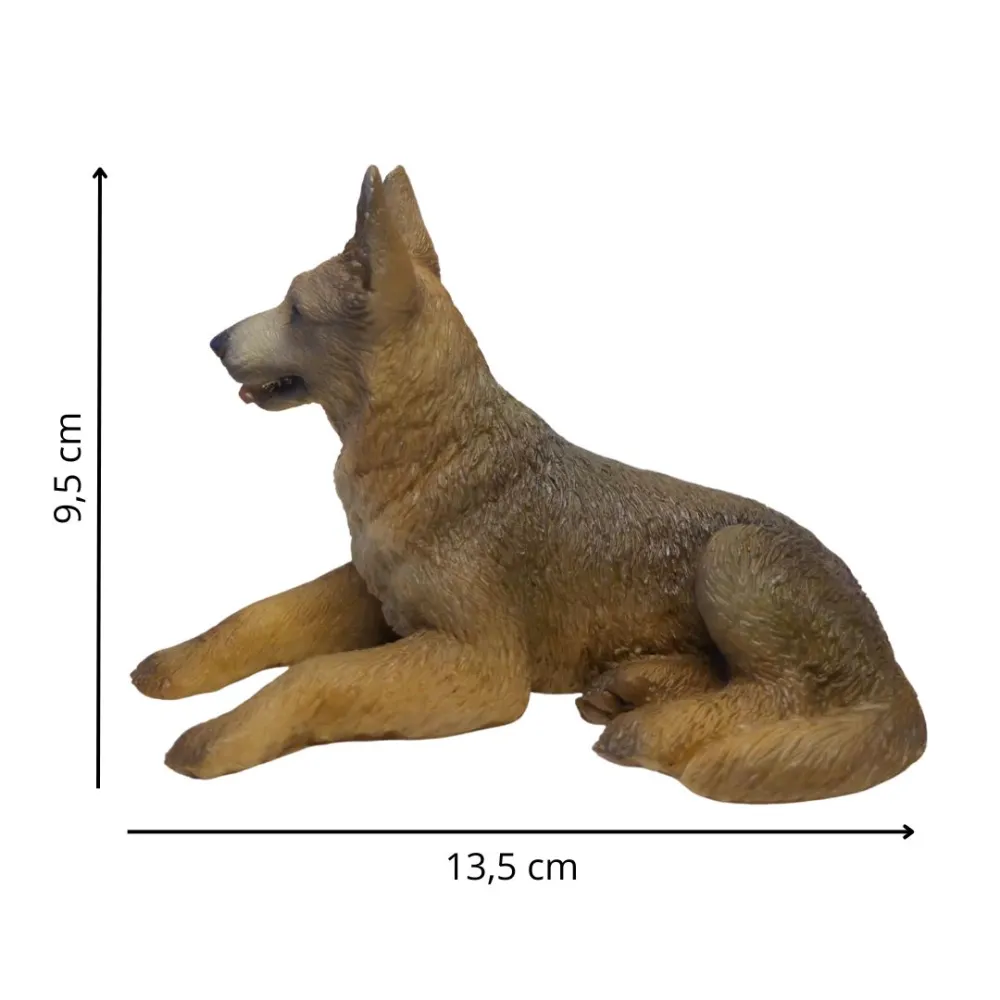 Lying German Shepherd Dog in Resin for 30 cm Nativity Figures