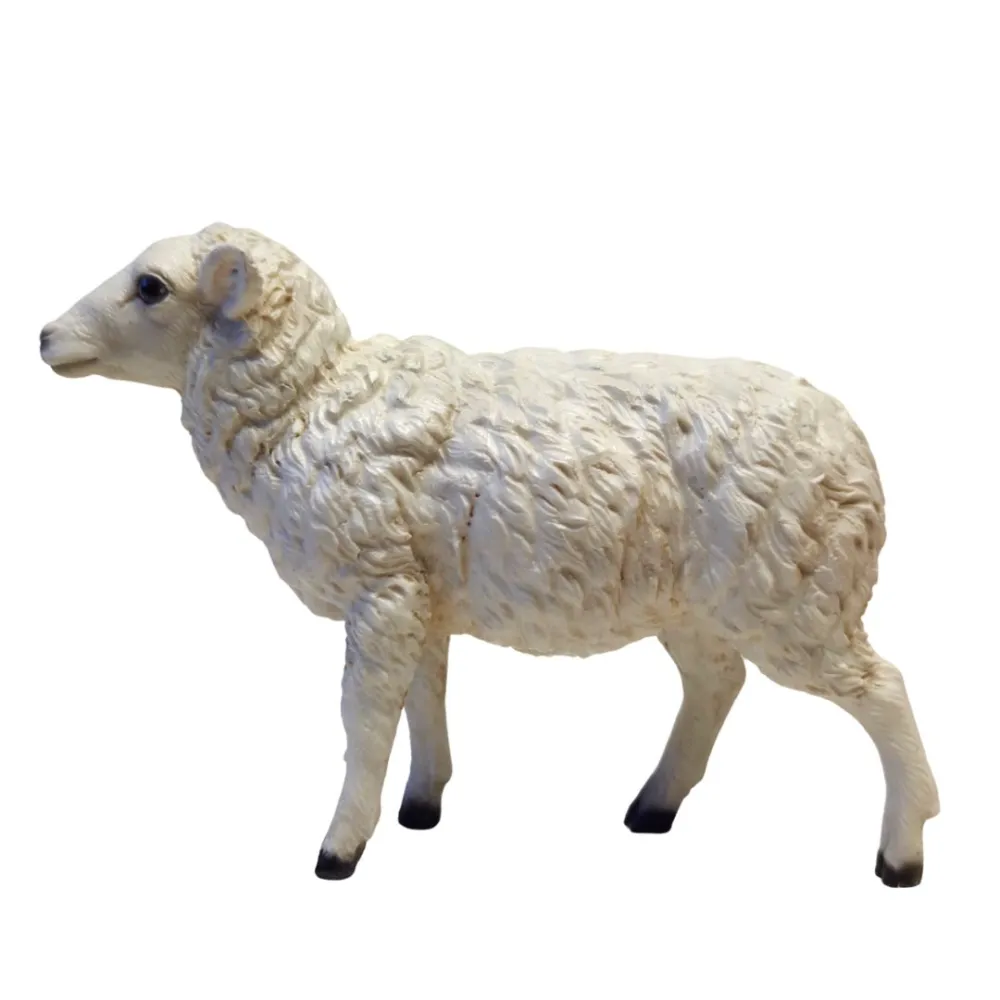 Pecora in piedi in resina per statue da 15-20 cm