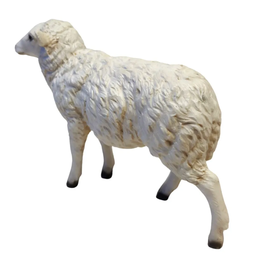 Pecora in piedi in resina per statue da 15-20 cm