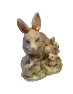 Rabbit with Kits in Resin for 30 cm Nativity Figure 2