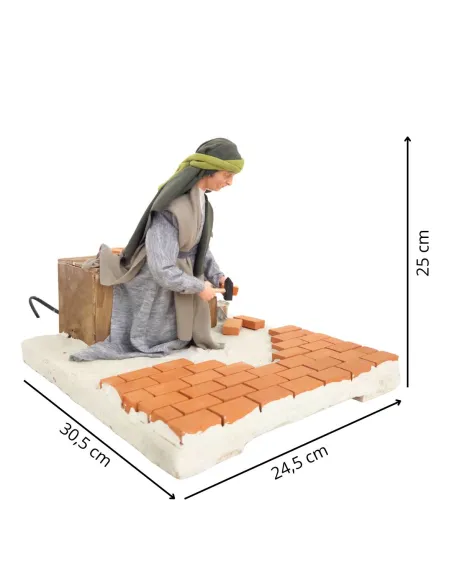 Animated Palestinian Mason - 30 cm