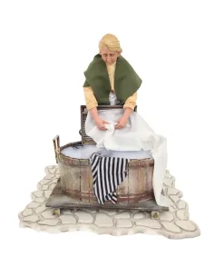 Animated Traditional Washerwoman with Washtub - 30 cm 2