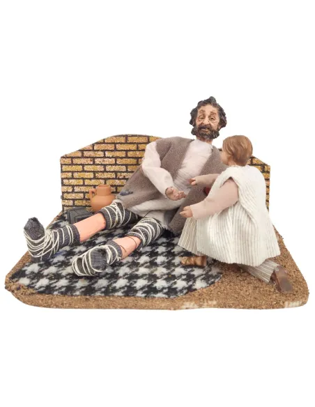Animated Traditional Beggar with Child - 30 cm