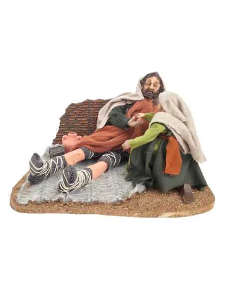 Animated Palestinian Beggar with Child - 30 cm
