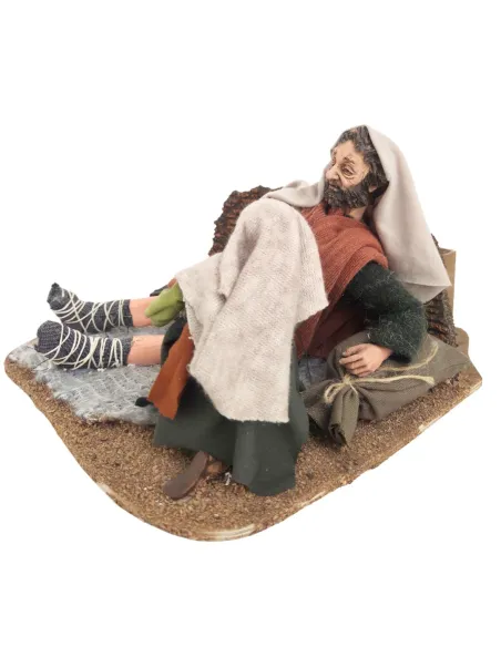 Animated Palestinian Beggar with Child - 30 cm