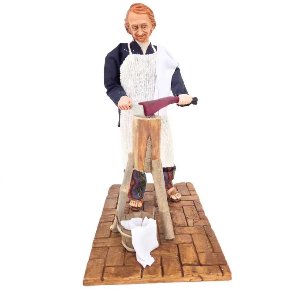 Animated Traditional Butcher - 30 cm