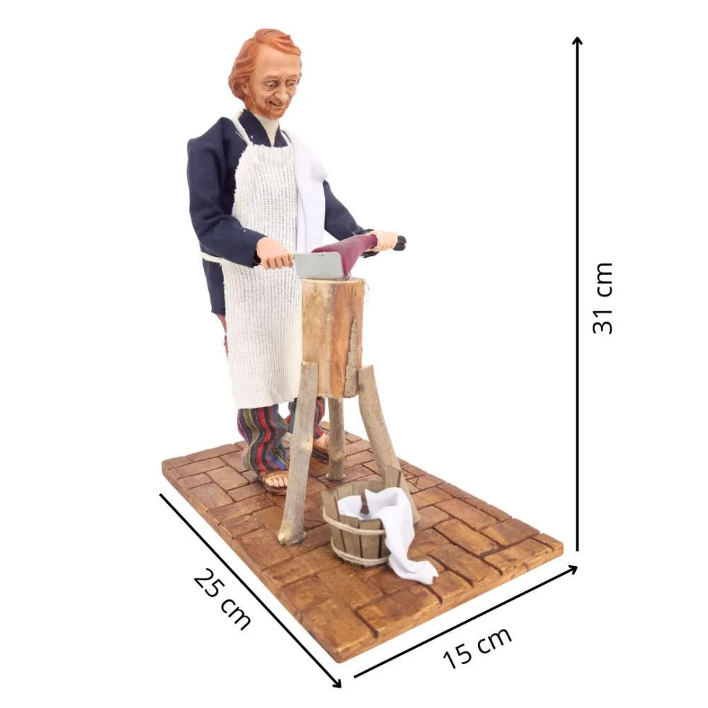 Animated Traditional Butcher - 30 cm