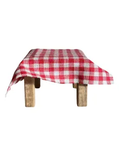Wooden Table with Tablecloth for 8–10 cm Nativity Figures 2