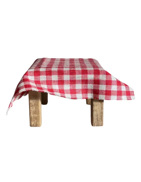 Wooden Table with Tablecloth for 8–10 cm Nativity Figures