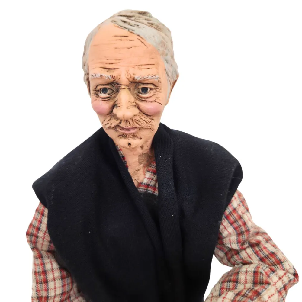 Animated Traditional Carpenter with Brace and Bit - 30 cm