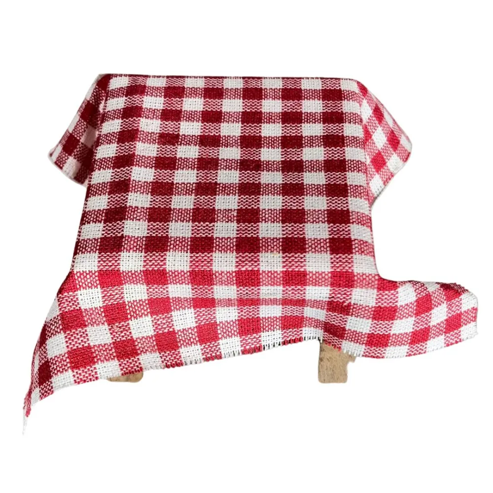 Wooden Table with Tablecloth for 8–10 cm Nativity Figures