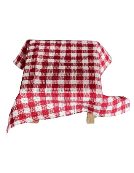 Wooden Table with Tablecloth for 8–10 cm Nativity Figures