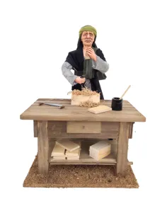 Animated Palestinian Carpenter with Brace and Bit - 30 cm 2