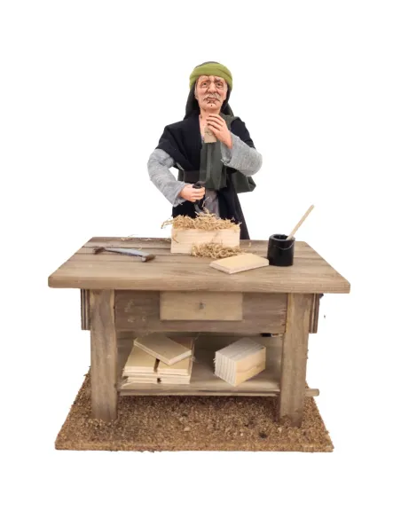 Animated Palestinian Carpenter with Brace and Bit - 30 cm