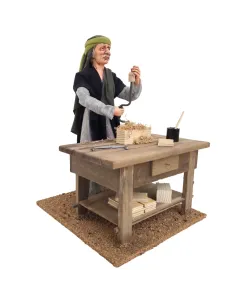Animated Palestinian Carpenter with Brace and Bit - 30 cm
