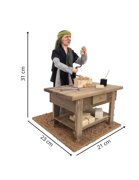 Animated Palestinian Carpenter with Brace and Bit - 30 cm