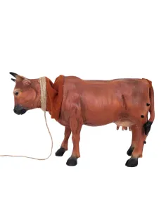 Animated Brown Cow with Moving Tail for 30 cm Nativity Figure
