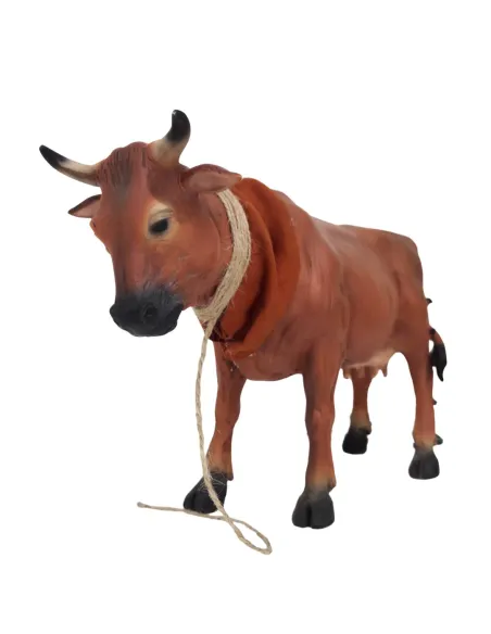 Animated Brown Cow with Moving Tail for 30 cm Nativity Figure