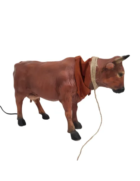 Animated Brown Cow with Moving Tail for 30 cm Nativity Figure