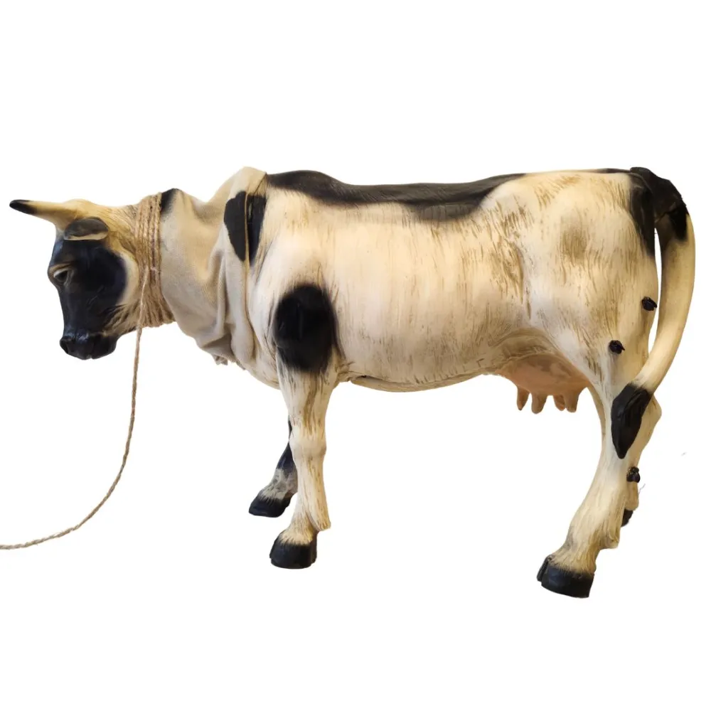 Animated Spotted Cow with Moving Tail for 30 cm Nativity Figure