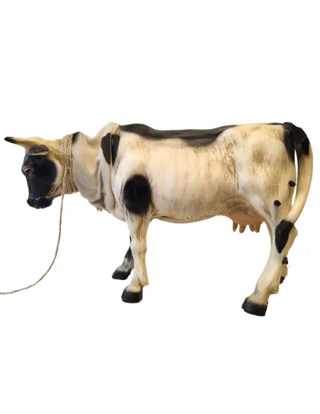 Animated Spotted Cow with Moving Tail for 30 cm Nativity Figure
