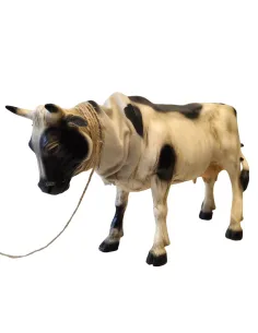Mucca pezzata con coda in movimento per statue da 30 cm 2