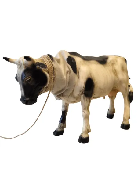 Animated Spotted Cow with Moving Tail for 30 cm Nativity Figure