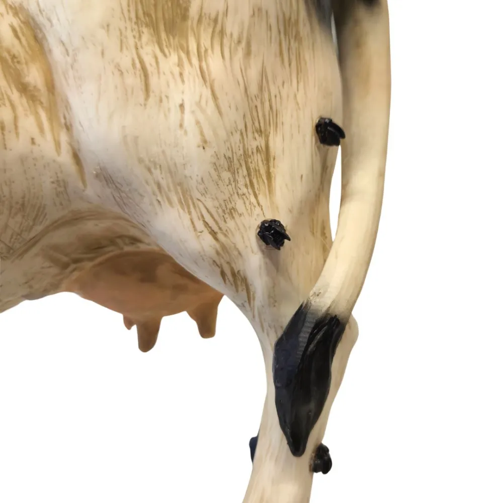 Animated Spotted Cow with Moving Tail for 30 cm Nativity Figure