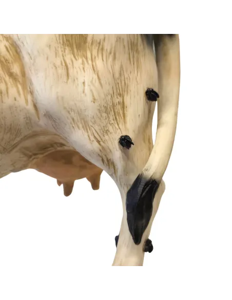 Mucca pezzata con coda in movimento per statue da 30 cm