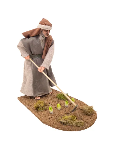 Animated Palestinian Farmer with Hoe - 30 cm