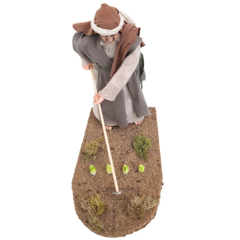 Animated Palestinian Farmer with Hoe - 30 cm