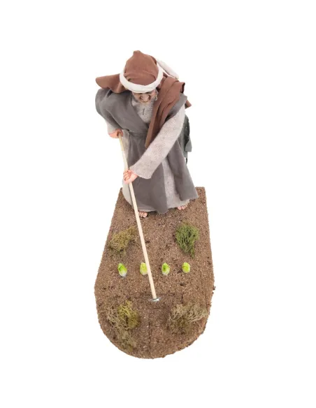 Animated Palestinian Farmer with Hoe - 30 cm