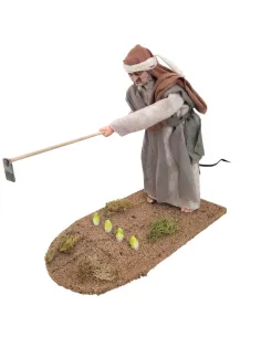 Animated Palestinian Farmer with Hoe - 30 cm