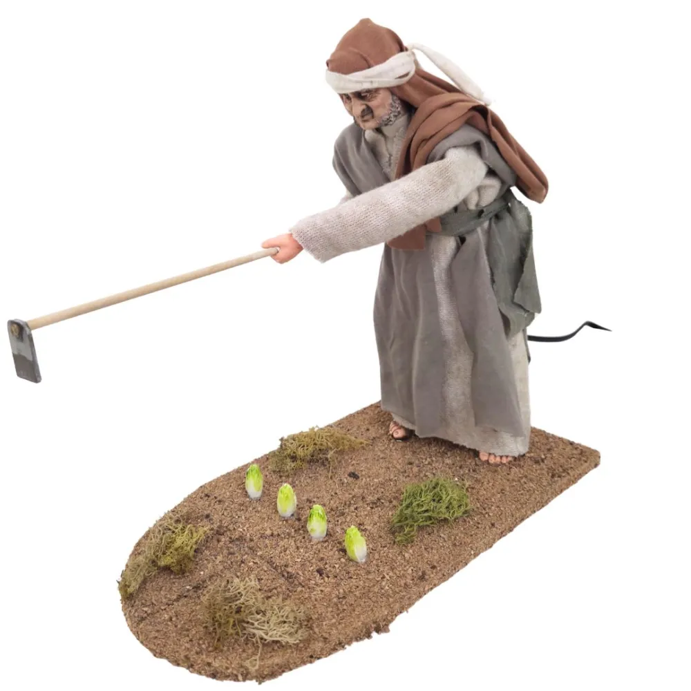 Animated Palestinian Farmer with Hoe - 30 cm