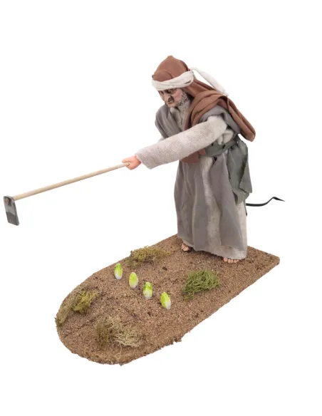 Animated Palestinian Farmer with Hoe - 30 cm