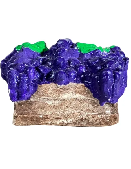 Cassetta con uva rossa in gesso per statue da 8-10 cm