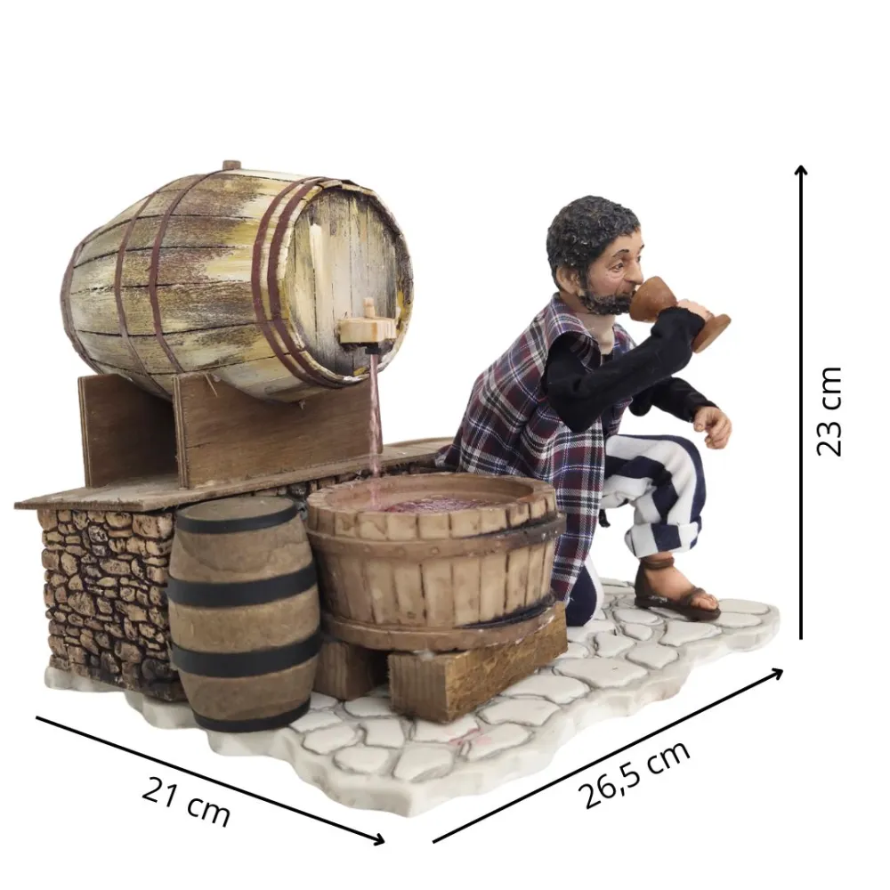 Animated Traditional Wine Taster - 30 cm