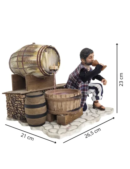 Animated Traditional Wine Taster - 30 cm