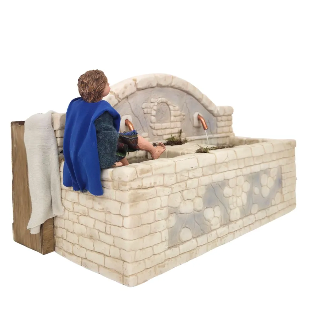 Animated Traditional Child at the Fountain, for 30 cm Nativity Figure