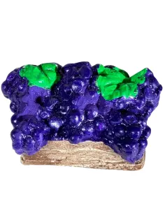 Cassetta con uva rossa in gesso per statue da 8-10 cm