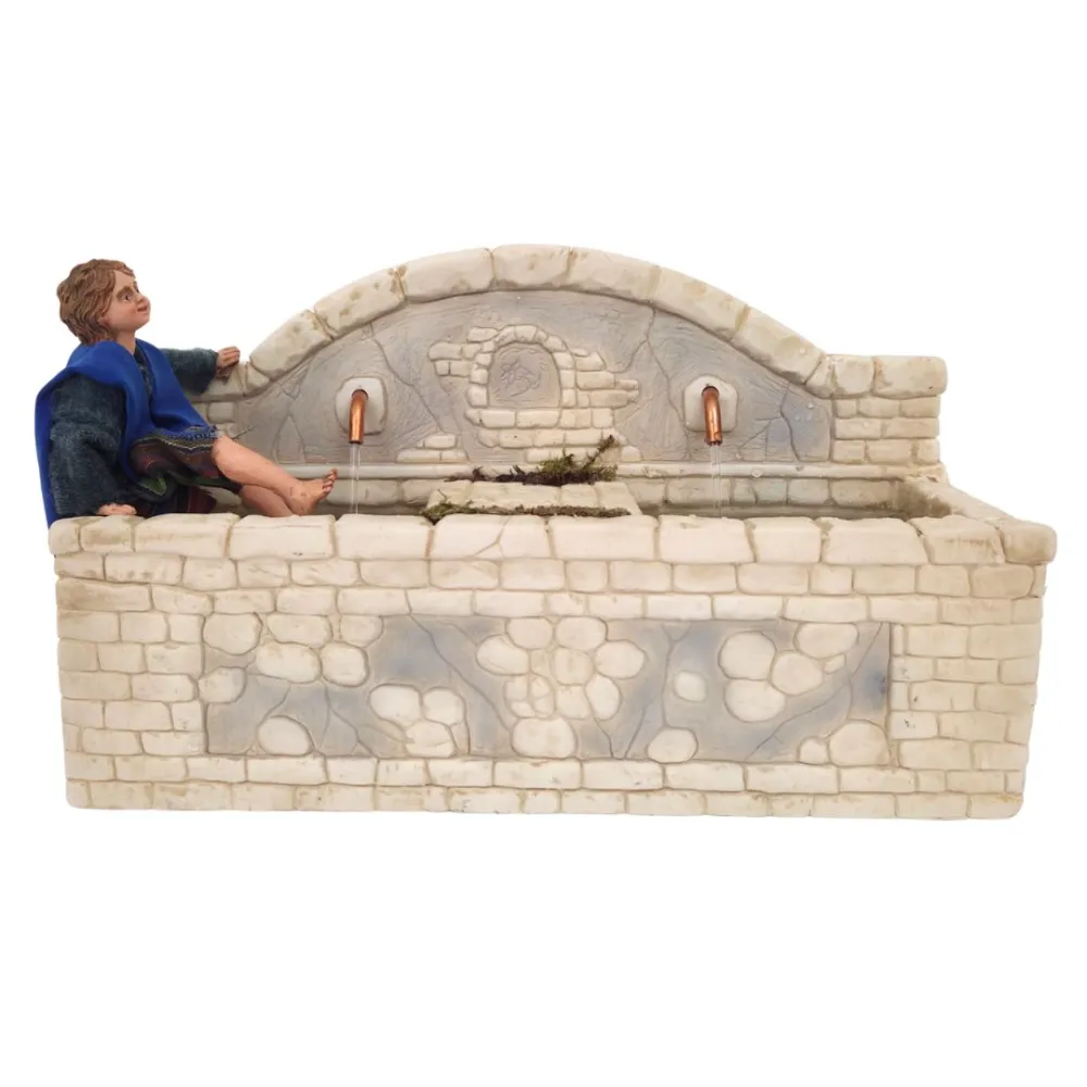 Animated Traditional Child at the Fountain, for 30 cm Nativity Figure