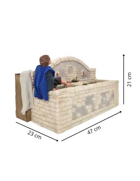 Animated Traditional Child at the Fountain, for 30 cm Nativity Figure