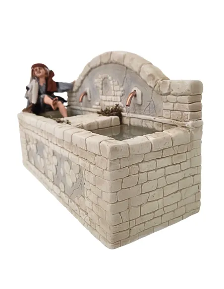 Animated Palestinian Child at the Fountain, for 30 cm Nativity Figure