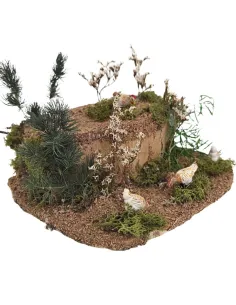 Animated Pecking Hens in PVC, for 10–12 cm Nativity Figures 2
