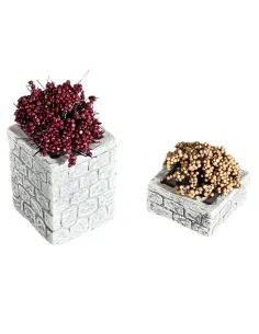 Set of Two Plaster Planters for 10–12 cm Nativity Figures 2