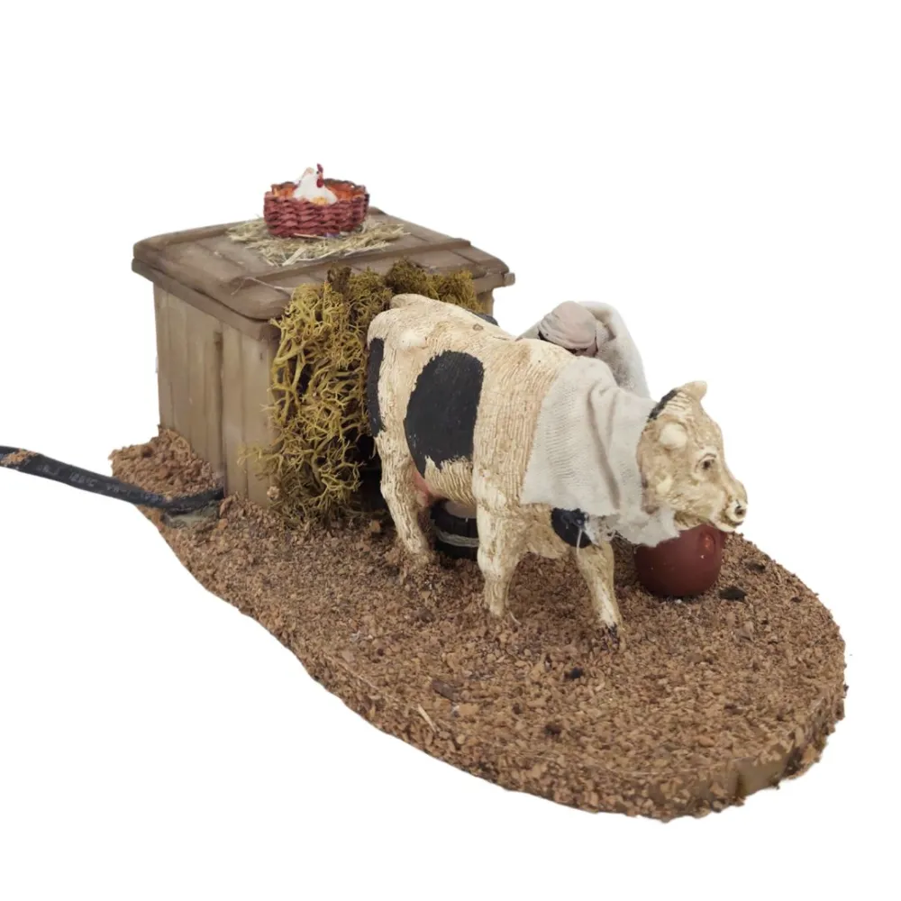 Animated 10 cm PVC Oliver Milking Woman