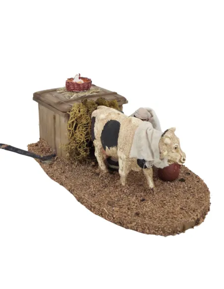 Animated 10 cm PVC Oliver Milking Woman