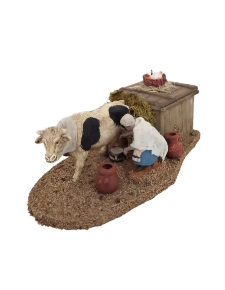 Animated 10 cm PVC Oliver Milking Woman