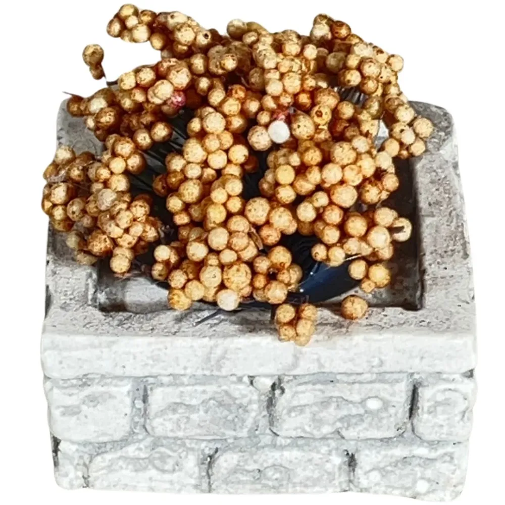 Set of Two Plaster Planters for 10–12 cm Nativity Figures